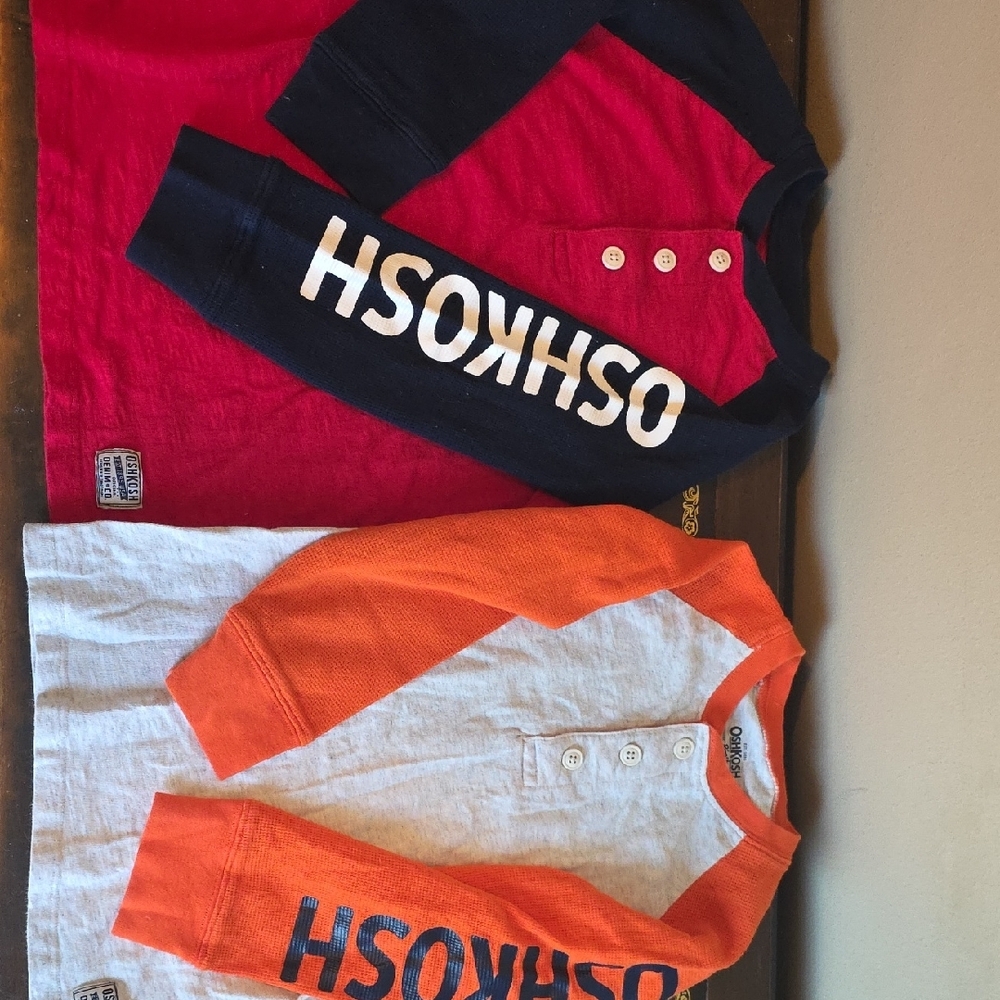 OshKosh B'gosh Kids' Red and Orange Long Sleeve Shirts